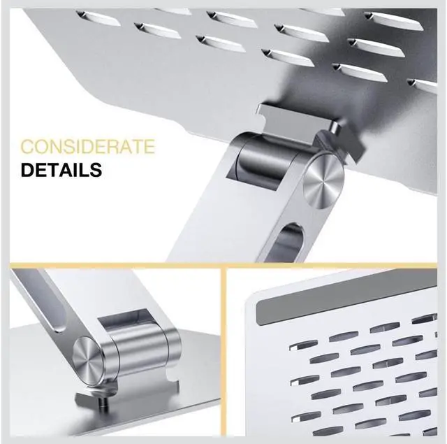 Alt view image 7 of 7 - IXJYLCPC Adjustable Laptop Stand for Desk,Portable Laptop Stand, Foldable Computer Stand for MacBook Pro Air More 10-17.3 inch Laptops