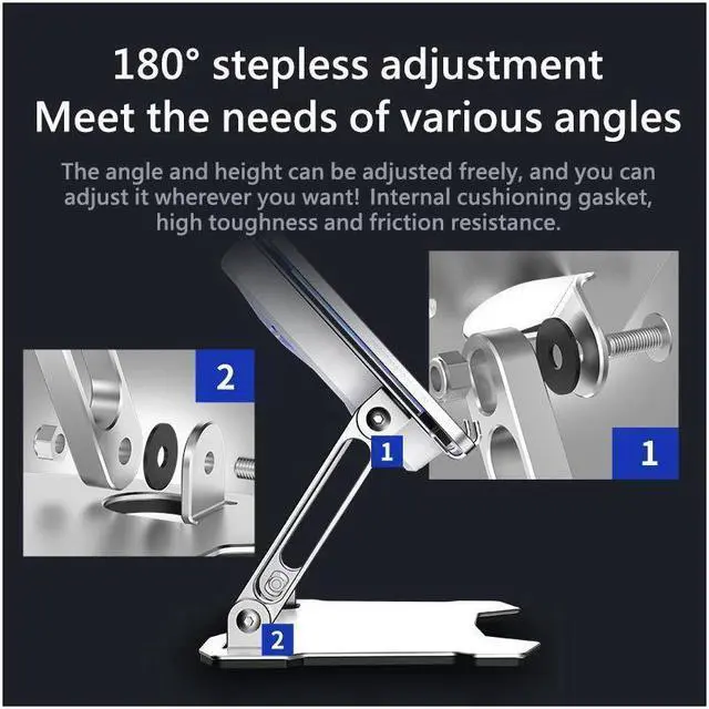 Alt view image 4 of 7 - IXJYLCPC Tablet Stand with 4 High-speed Cooling Fan Aluminum Ergonomic Tablets Elevator Sturdy & Protective Computer Riser Cooling Better Metal Holder Compatible with 10 to 13.3 inches Notebook
