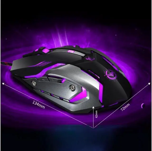 Alt view image 6 of 7 - IXJYLCPC Gaming Mouse Wired [3200 DPI] [Programmable] [Breathing Light] Ergonomic Game USB Computer MiceGamer Desktop Laptop PC Gaming Mouse, 7 Buttons for Windows 7/8/10/XP Vista Linux