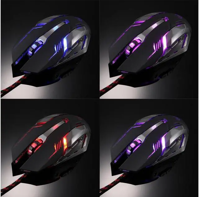 Alt view image 7 of 7 - IXJYLCPC Gaming Mouse Wired [3200 DPI] [Programmable] [Breathing Light] Ergonomic Game USB Computer MiceGamer Desktop Laptop PC Gaming Mouse, 7 Buttons for Windows 7/8/10/XP Vista Linux