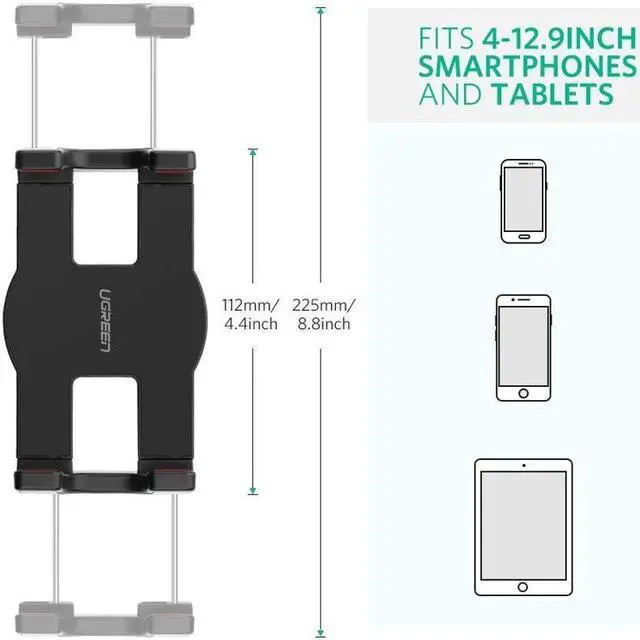 Alt view image 4 of 7 - IXJYLCPC Tablet Mount Lazy Holder Adjustable Long Arm Clamp Compatible for iPad Air Pro Mini, iPhone X 8 7 6 6S, Samsung Galaxy S9 Plus S8, Nintendo Switch, All 4"-12.9" Cell Phone and Tablet