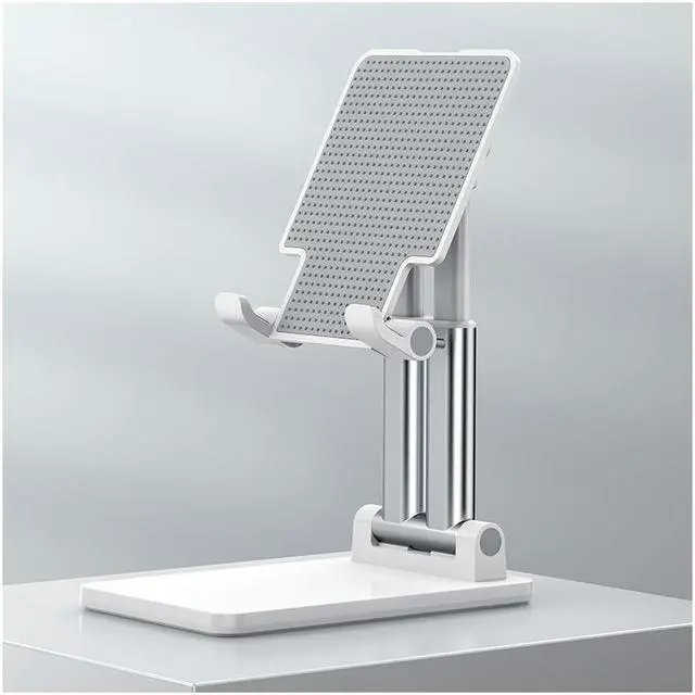 Main image of IXJYLCPC New Desk Mobile Phone Holder Stand For iPhone iPad Xiaomi Adjustable Desktop Tablet Holder Universal Table Cell Phone Stand for 4-12.9''iPhone 13,iPad,Tablet, Kindle and More, White