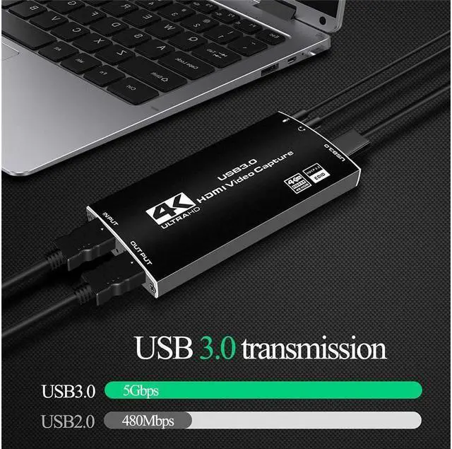 Alt view image 4 of 7 - IXJYLCPC Upgraded 1080P 60fps 4K@60hz HDMI Video Capture Device Video Capture Card Dongle HDMI-compatible to USB 3.0 Support HDR, EDID, HDCP2.2 for Game Record Live Streaming Broadcast