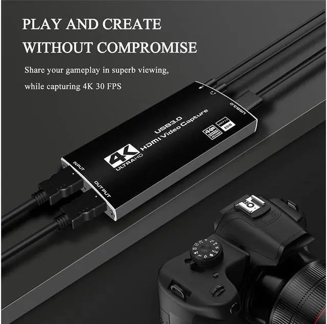 Alt view image 5 of 7 - IXJYLCPC Upgraded 1080P 60fps 4K@60hz HDMI Video Capture Device Video Capture Card Dongle HDMI-compatible to USB 3.0 Support HDR, EDID, HDCP2.2 for Game Record Live Streaming Broadcast