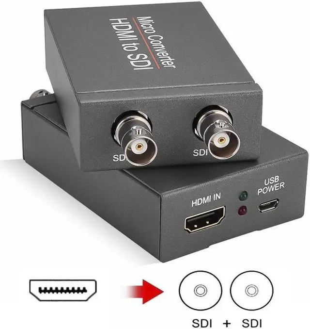 Main image of IXJYLCPC HDMI to SDI Converter, HD 3G Video Micro Converter HDMI to Dual SDI-compatible Adapter Converter with Audio Auto Format Detection with Power Supply for Cameras SDI Monitor HDTV