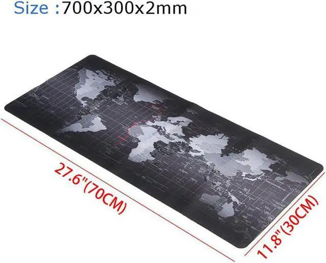 Main image of IXJYLCPC Large World Map Mouse Pad Laptop Gaming Play Mat Office Desk Mat (700 x 300 x 2 mm)