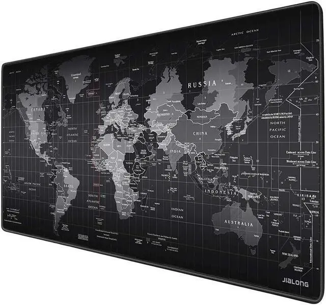 Alt view image 2 of 7 - IXJYLCPC Large Gaming Mouse Pad / Mat with Smooth Surface and Stitched Edges Non-Slip Rubber Base Extended Game Mouse Mat| World Map (700×300×2mm)