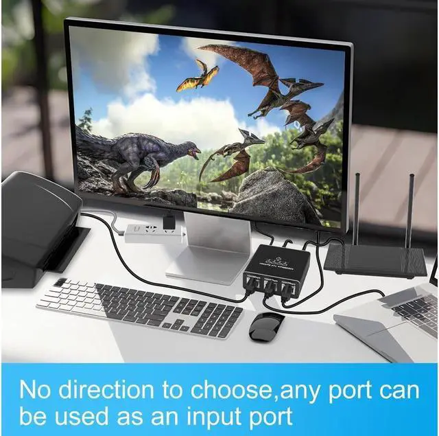 Alt view image 6 of 7 - IXJYLCPC Gigabit Splitter Adapter,RJ45 Ethernet Splitter 1 to 4 Network Adapter(4 Devices Surf Internet Simultaneously) Works for Cat5e/Cat6/Cat7/Cat8 Connector LAN Internet