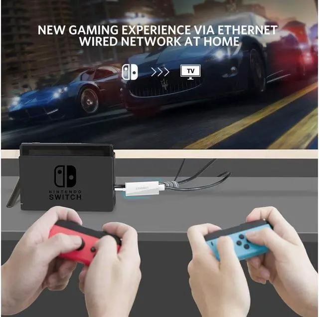 Alt view image 6 of 7 - IXJYLCPC Network Adapter USB 3.0 to Ethernet RJ45 Lan Gigabit Adapter for 10/100/1000 Mbps Ethernet Supports Nintendo Switch, White