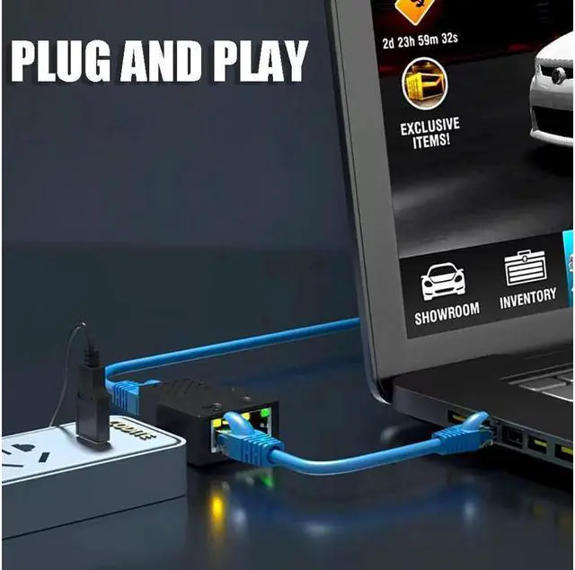 Alt view image 7 of 7 - IXJYLCPC Ethernet Splitter 1 to 2 RJ45 Network Adapter [Internet at The Same Time], USB to Dual Female RJ45 Port with 1.2m USB Power Cable,for Cat7/6/5/5e Network Cable,Compatible with Router,TV