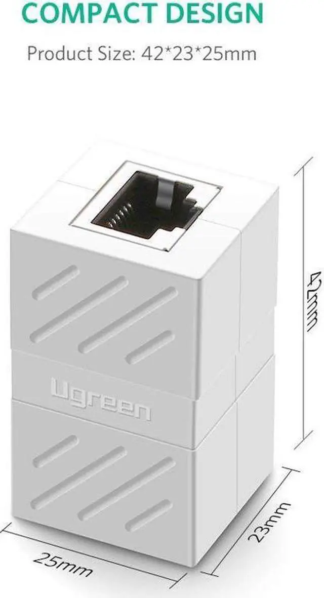 Alt view image 6 of 7 - IXJYLCPC 0-pack Female to Female Network LAN Connector Adapter Coupler Extender RJ45 Ethernet Cable Extension Converter-White