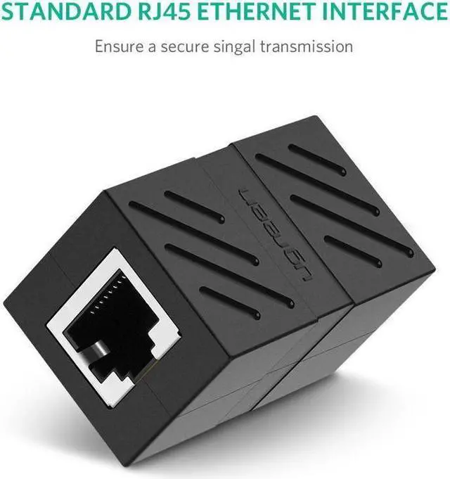 Alt view image 4 of 7 - IXJYLCPC RJ45 Coupler In Line Coupler Cat7 Cat6 Cat5e Ethernet Cable Extender Adapter Female to Female (5-pack, Black)