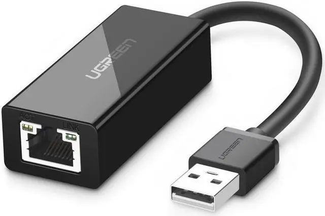 Main image of IXJYLCPC Ethernet Adapter USB 2.0 to 10/100 Network RJ45 Lan Wired Adapter for Nintendo Switch,Wii,Wii U,Macbook,Chromebook, Windows 10,8.1,Mac OS,Surface Pro,Linux ASIX AX88772 Chipset (Black)