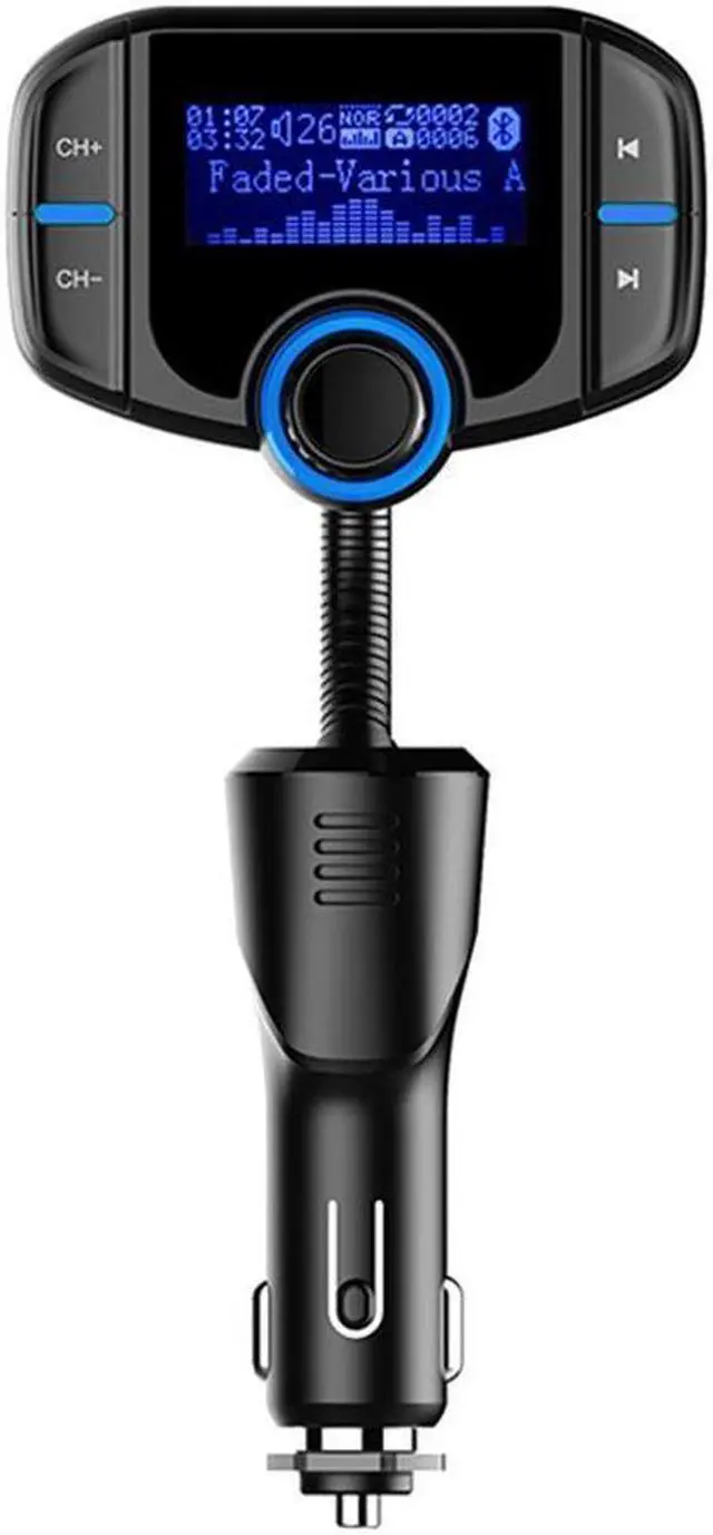 Main image of IXJYLCPC BT70 [Upgraded Version] Blue FM Transmitter for Car, Wireless FM Radio Transmitter Adapter Car Kit, Dual USB Charging Ports, Hands Free Calling, U Disk, TF Card MP3 Music Player