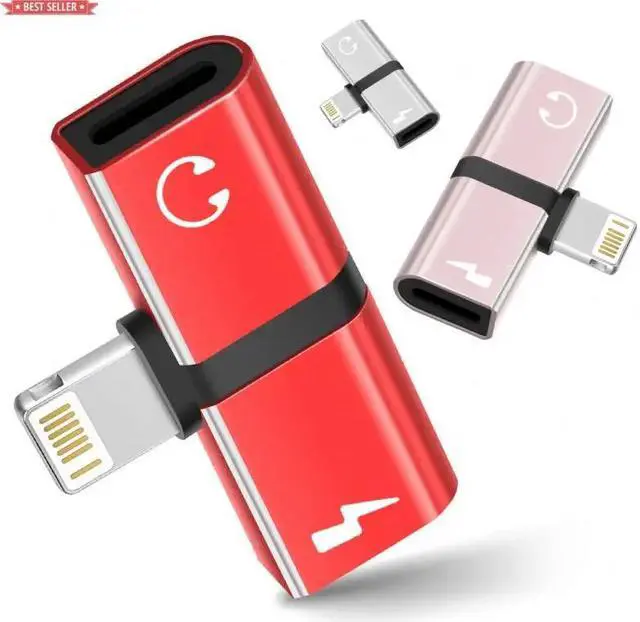 Alt view image 2 of 2 - IXJYLCPC Customization Lighting Adapter Headphone USB C Adapter Dual Lighting For Phone X USB Power To AUX 3.5mm USB Power Adapter