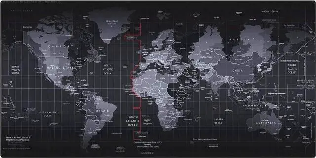 Alt view image 4 of 7 - IXJYLCPC XXL Gaming Mouse Pad Large Anti-Slip Rubber Base Size 800×400×2mm(31.50 X 15.75X 0.08inch) (World Map Pattern)