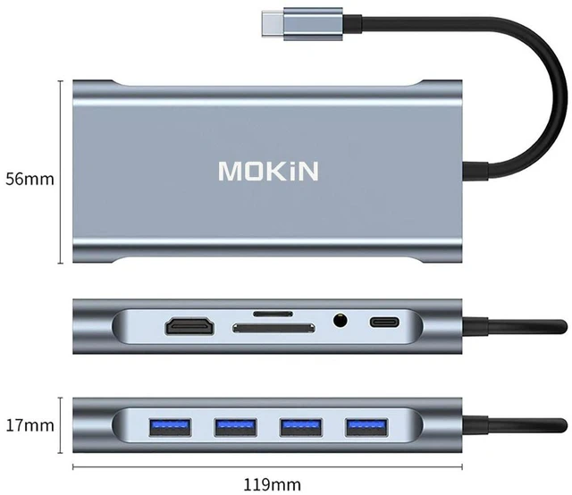 MOKiN 11-in-1 USB C Docking Station, 100W PD Adapter with HDMI, VGA ...