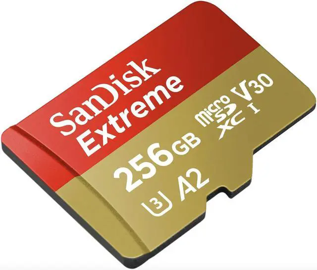 Alt view image 3 of 5 - 256GB SanDisk  Extreme MicroSDHC UHS-I Memory Card With Adapter - 160MB/s, U3, V30, 4K UHD, A2, Micro SD Card - SDSQXA1-256G-GN6MA