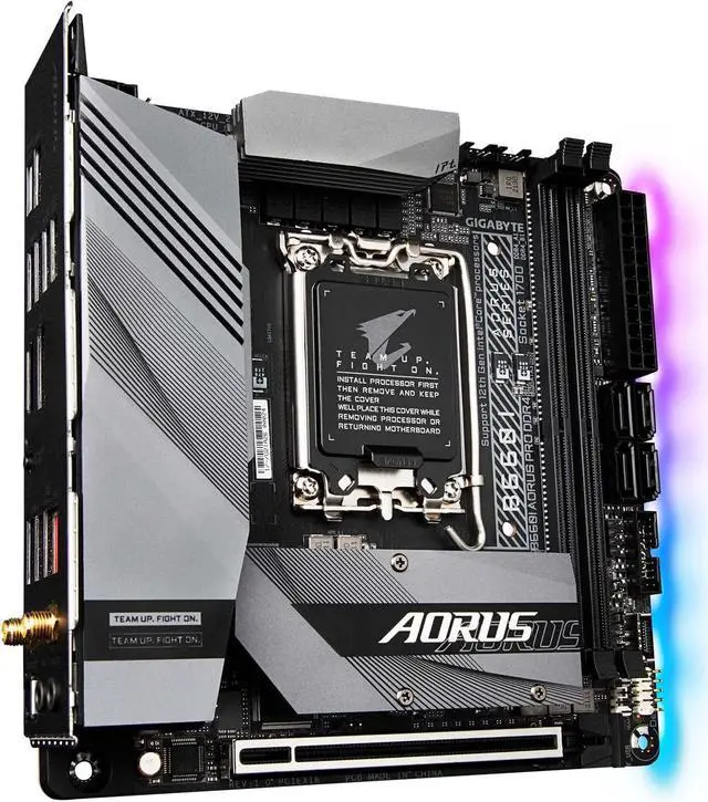 Alt view image 2 of 4 - GIGABYTE B660I AORUS PRO DDR4 Intel LGA 1700 B660 Mini-ITX Desktop Motherboard A