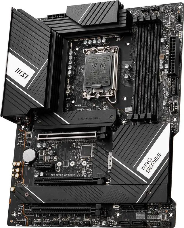 Alt view image 2 of 4 - MSI PRO Z790-A WIFI DDR4 Intel LGA 1700 Z790 ATX M.2 Desktop Motherboard A
