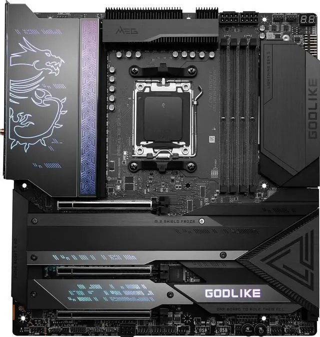 Main image of MSI MEG X670E GODLIKE AMD AM5 X670 Extended ATX M.2 Desktop Motherboard A
