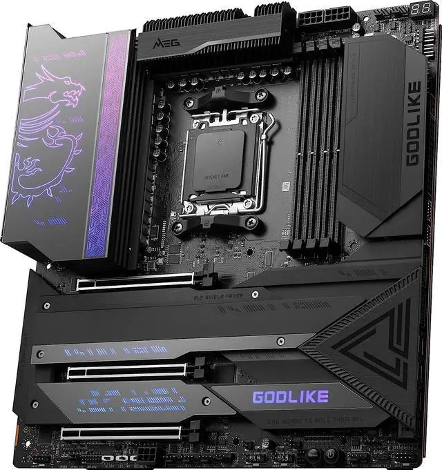 Alt view image 2 of 4 - MSI MEG X670E GODLIKE AMD AM5 X670 Extended ATX M.2 Desktop Motherboard A