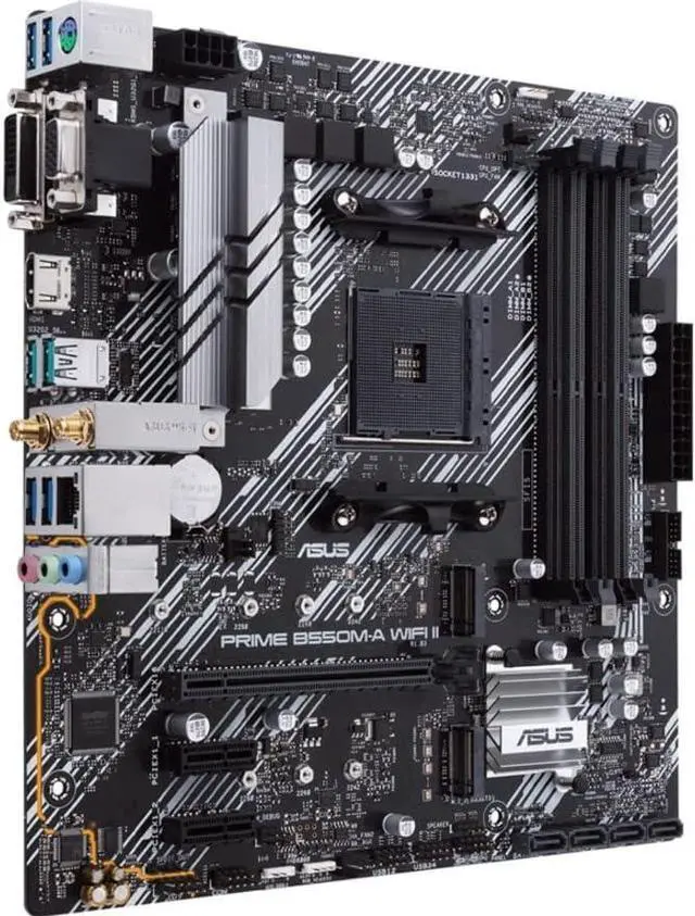 Alt view image 2 of 4 - ASUS PRIME B550M-A WIFI II AMD AM4 B550 MicroATX M.2 Desktop Motherboard A