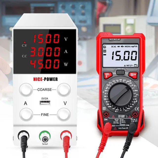 Alt view image 6 of 7 - DC Power Supply Variable 120V 3A, 4 Digital Display Adjustable Regulated Switching DC Lab Bench Power Supply with 5V/2A USB Charging Port