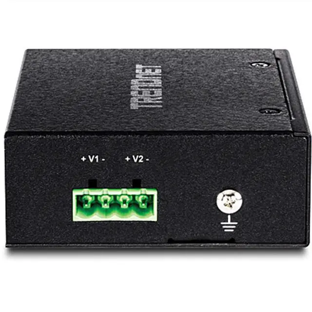 Alt view image 5 of 7 - TRENDnet Industrial Gigabit UPoE Splitter, Dual DC Power Outputs, DIN-Rail or Wall-Mountable, Adjustable Voltage Output, TI-SG104,Black