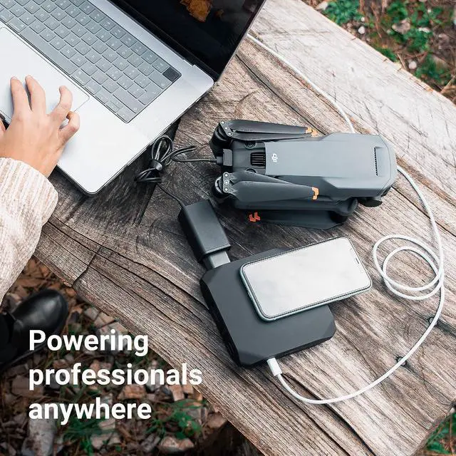 Alt view image 4 of 7 - Omni 20+ 20000mah Laptop Power Bank Portable Charger | AC/DC/USB-C/Wireless Battery Backup for Laptops:MacBook Pro/Dell/Surface | Cameras:Canon/Nikon/DSLR/DJI Drones | Smart Devices:iPhone/Samsung