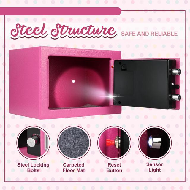 SEKAM Steel Small Money Safe Box for Home Office with Fireproof Money