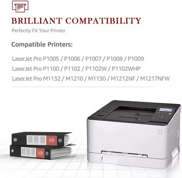 Alt view image 2 of 3 - 4PK CE285A Toner Cartridges for Laserjet 85A P1102 P1102W P1006 P1005 M1212nf