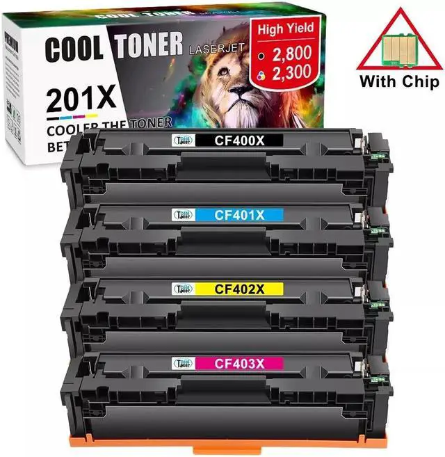 Main image of 4PK Toner For 201X CF400X CF400A Color LaserJet Pro MFP M277dw M277 M252dw