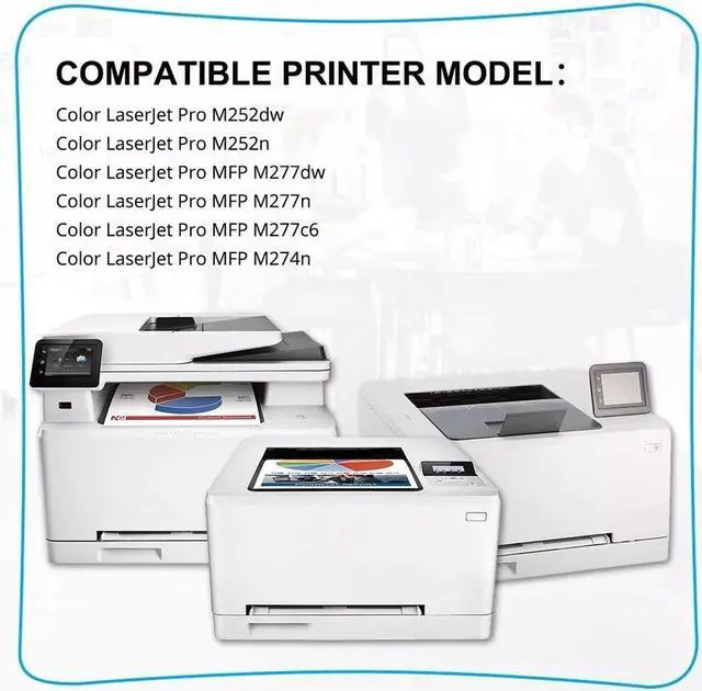 Alt view image 3 of 4 - 4PK Toner For 201X CF400X CF400A Color LaserJet Pro MFP M277dw M277 M252dw