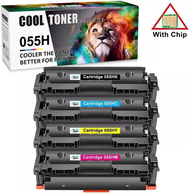 Main image of 4Pk High Yield 055H Toner For  Imageclass Mf741Cdw Mf743Cdw Mf745Cdw W/Chip