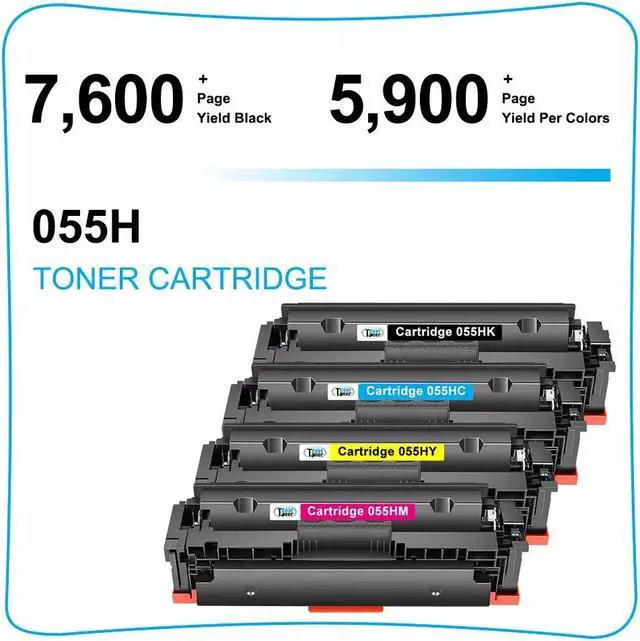 Alt view image 3 of 4 - 4Pk High Yield 055H Toner For  Imageclass Mf741Cdw Mf743Cdw Mf745Cdw W/Chip