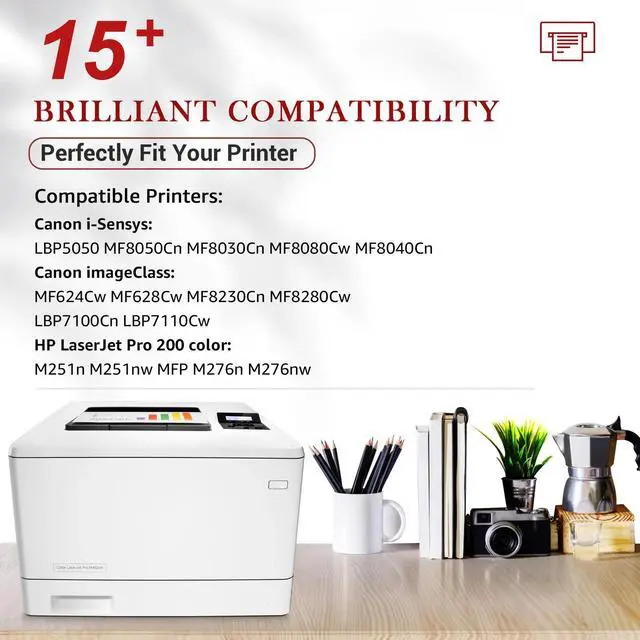 Alt view image 2 of 5 - 5 PK Toner Cartridge Set For 131 6273B001AA imageCLASS LBP7110Cw MF8280Cw