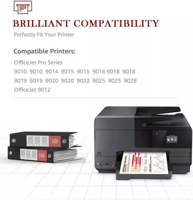 Alt view image 2 of 4 - 5PK Ink Cartridges replace for 962XL Officejet Pro 9010 9012 9018 9025 9019