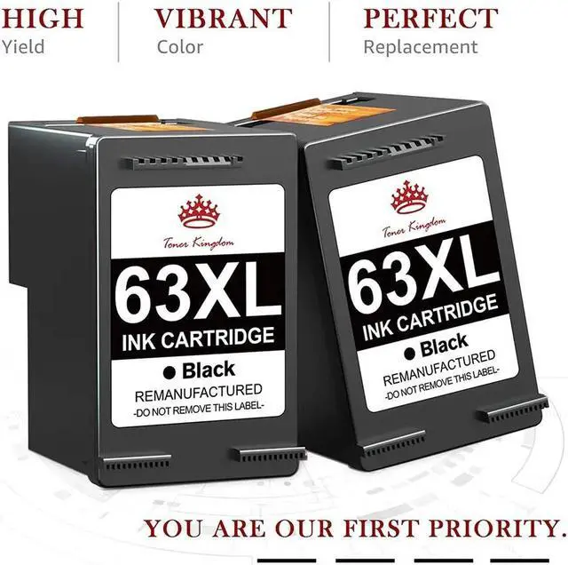 Alt view image 3 of 4 - 2x 63XL Ink Cartridge for OfficeJet 38304650 4655 5255 ENVY 4512 4516 4520