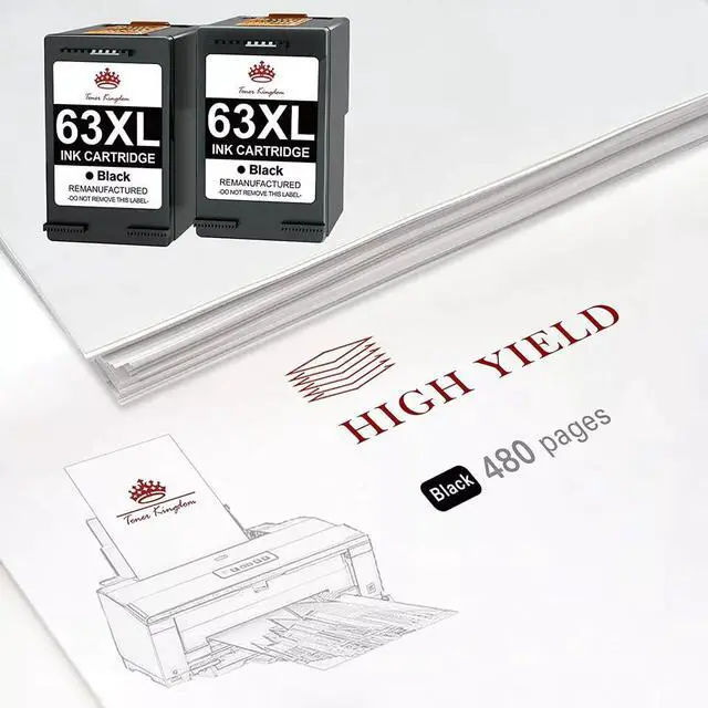 Alt view image 4 of 4 - 2x 63XL Ink Cartridge for OfficeJet 38304650 4655 5255 ENVY 4512 4516 4520