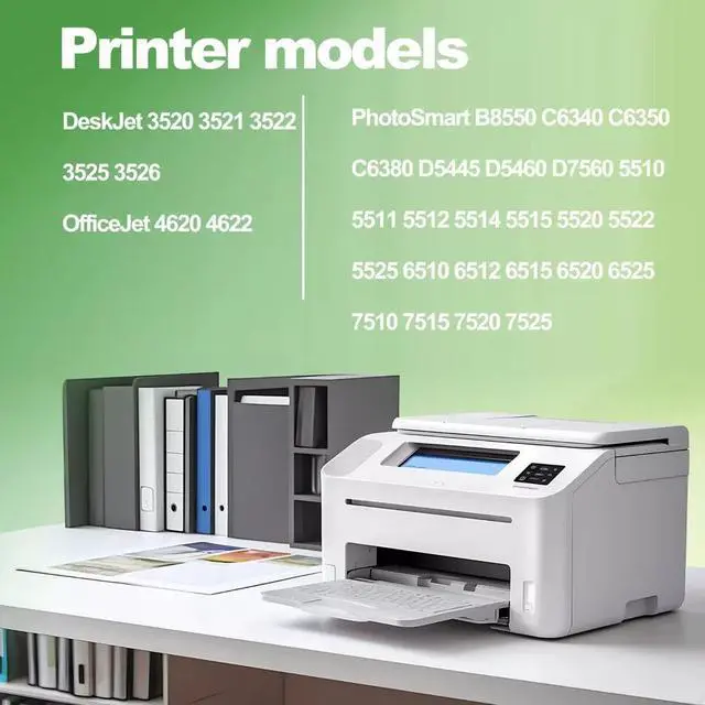 Alt view image 2 of 3 - 5PK Ink 564xl Set New Chip for 564 Deskjet 3070A AIO 3520 Officejet 4620 4622