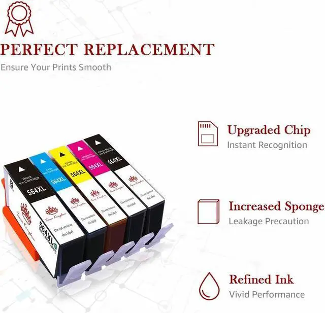 Alt view image 2 of 4 - 20PK Compatible 564XL Ink Cartridge for 564 Deskjet 3526 e-All-in-One Printer