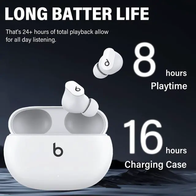 Alt view image 3 of 7 - Wireless Earbuds Bluetooth Headphones IPX4 Waterproof Noise Cancelling Earbuds 24h Sport Sweat Resistant Earphones Built-in HD Microphone Compatible with iOS/Android