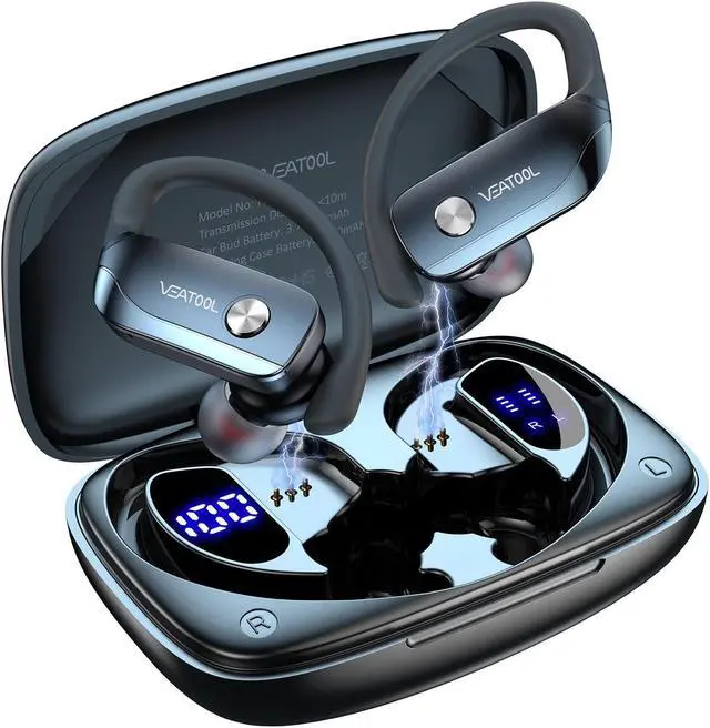 Main image of Wireless Earbuds Bluetooth Headphone Sport, Bluetooth 5.4 Earbud, 72Hrs Earphone with Earhook, Noise Cancelling Mic, IP7 Waterproof Headset for Workout/Running
