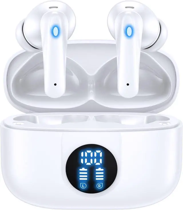 Main image of Wireless earbuds, Bluetooth headset 60 hours of battery life with noise cancellation Clear calls Built-in microphone IPX7 waterproof V5.4 Bluetooth earbuds Stereo earbuds for sports and work