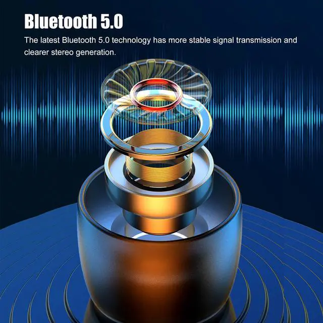 Alt view image 2 of 5 - Earbuds Bluetooth 5.0 Headphone with IPX8 Built-in Mic, CVC Noise Cancel, 36H Play Time