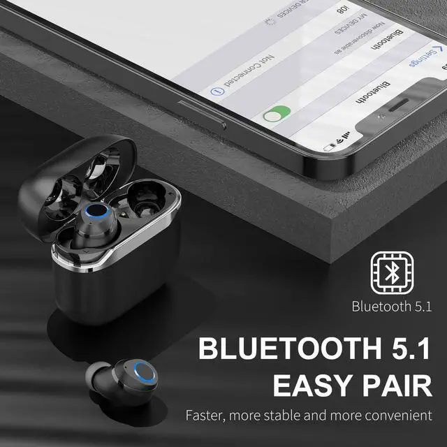 Alt view image 5 of 6 - Wireless Earbuds, Earbuds with Deep Bass, Wireless Earphones In-Ear with Microphone Type-C