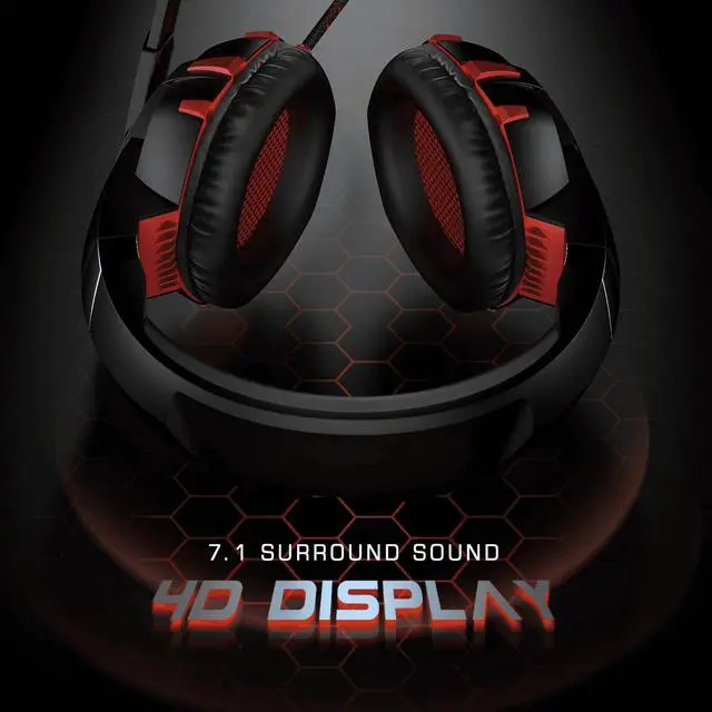 Alt view image 5 of 7 - Gaming Headset with Noise Canceling Mic for PS4, Xbox One, PC, Mobile, 7.1 Surround Sound Headphone with LED Light for Kids Adults