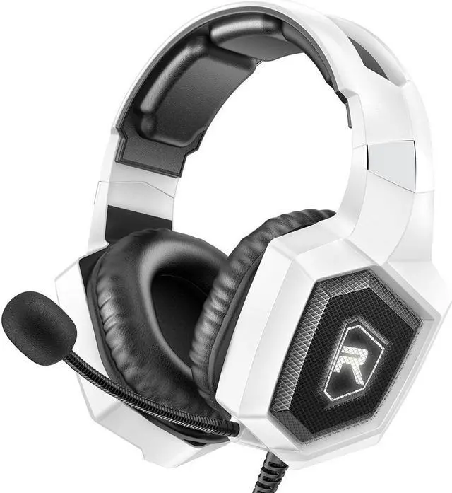 Main image of Gaming Headset for PS4, PS5, Xbox One, PC Headset w/Surround Sound, Noise Canceling Over Ear Gaming Headphones with Mic & LED Light