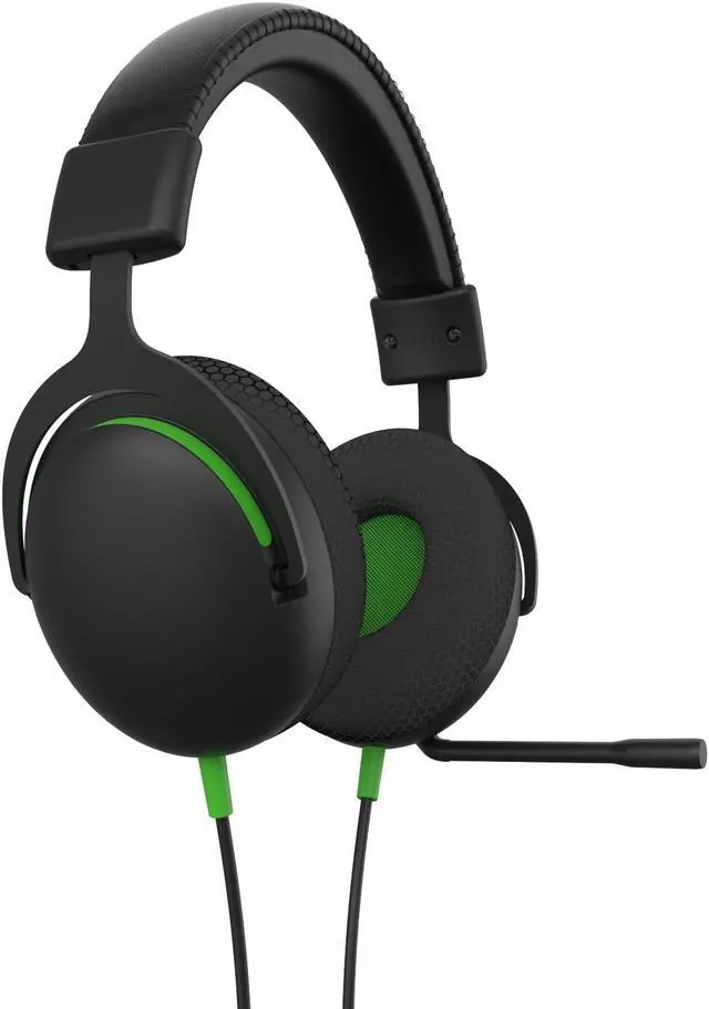 Alt view image 2 of 5 - Wired Video Gaming Headset with 3.5mm Connector, Flip-to-Mute Mic, Lightweight Steel - Black and Green
